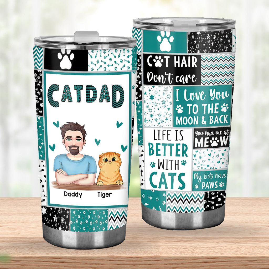 Fur Mom - Dog gift for cat lover - Personalized Tumbler