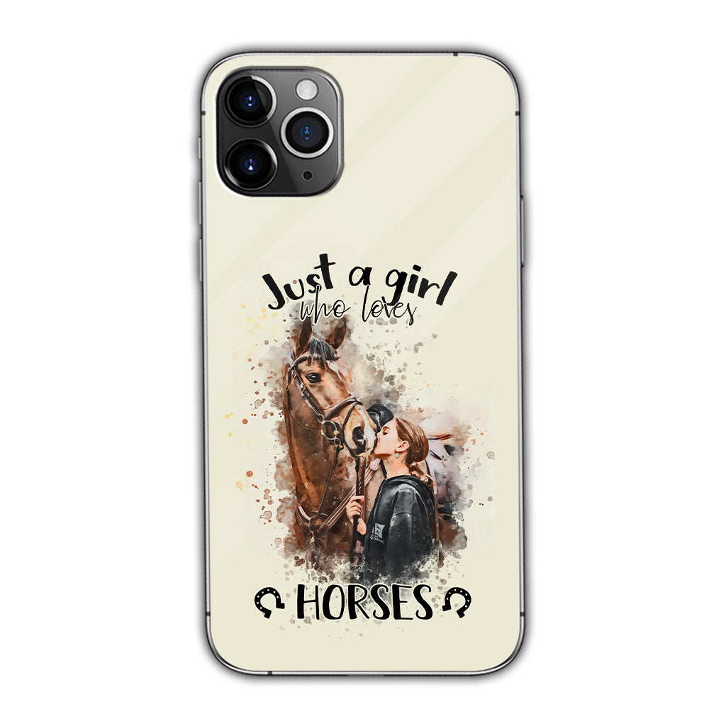 Just A Girl Who Loves Horses - Personalized Horse Phone Case