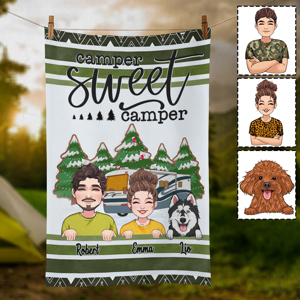 Camper Sweet Camper - Personalized Camping Towel