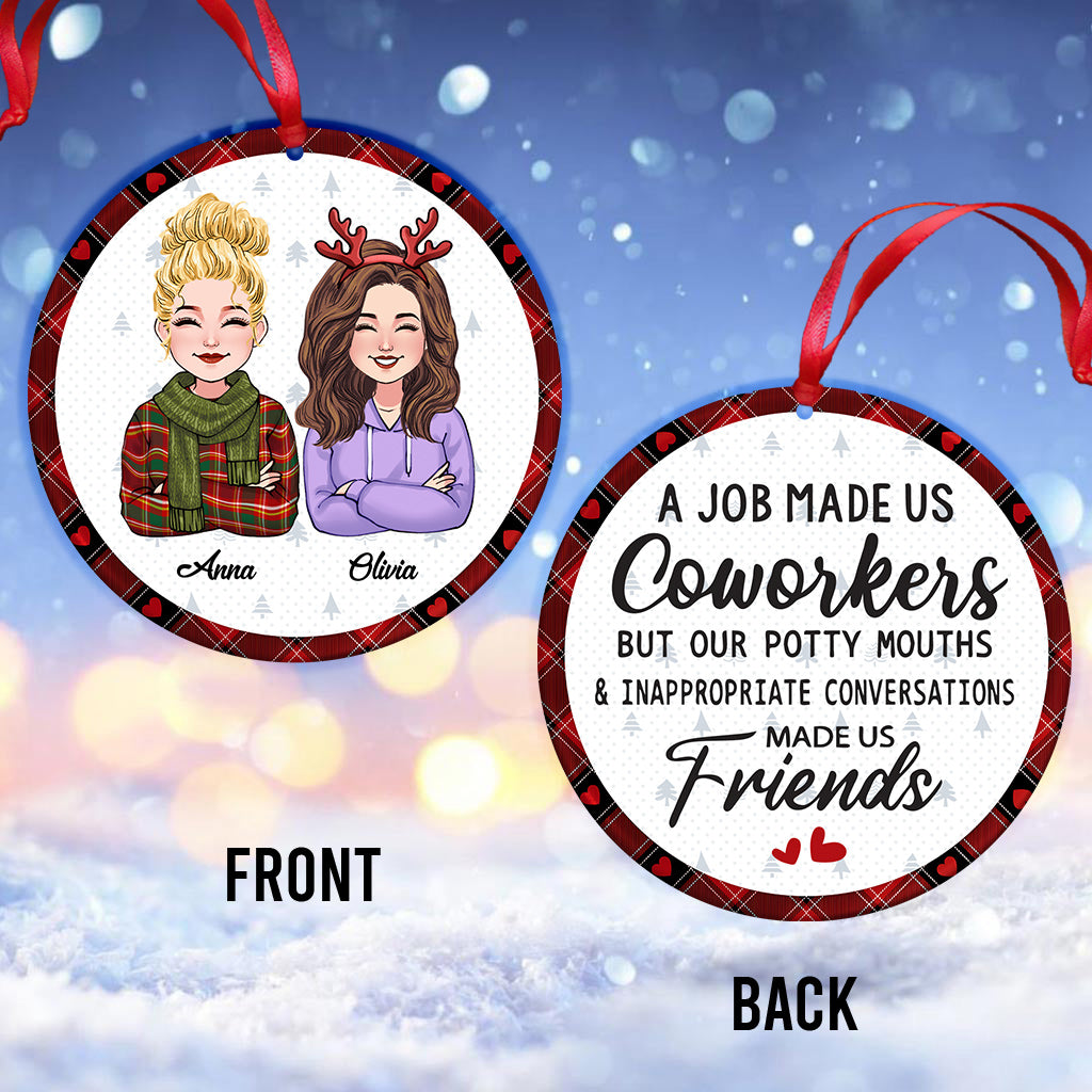 A Job Made Us Coworkers - Personalized Colleague Ornament