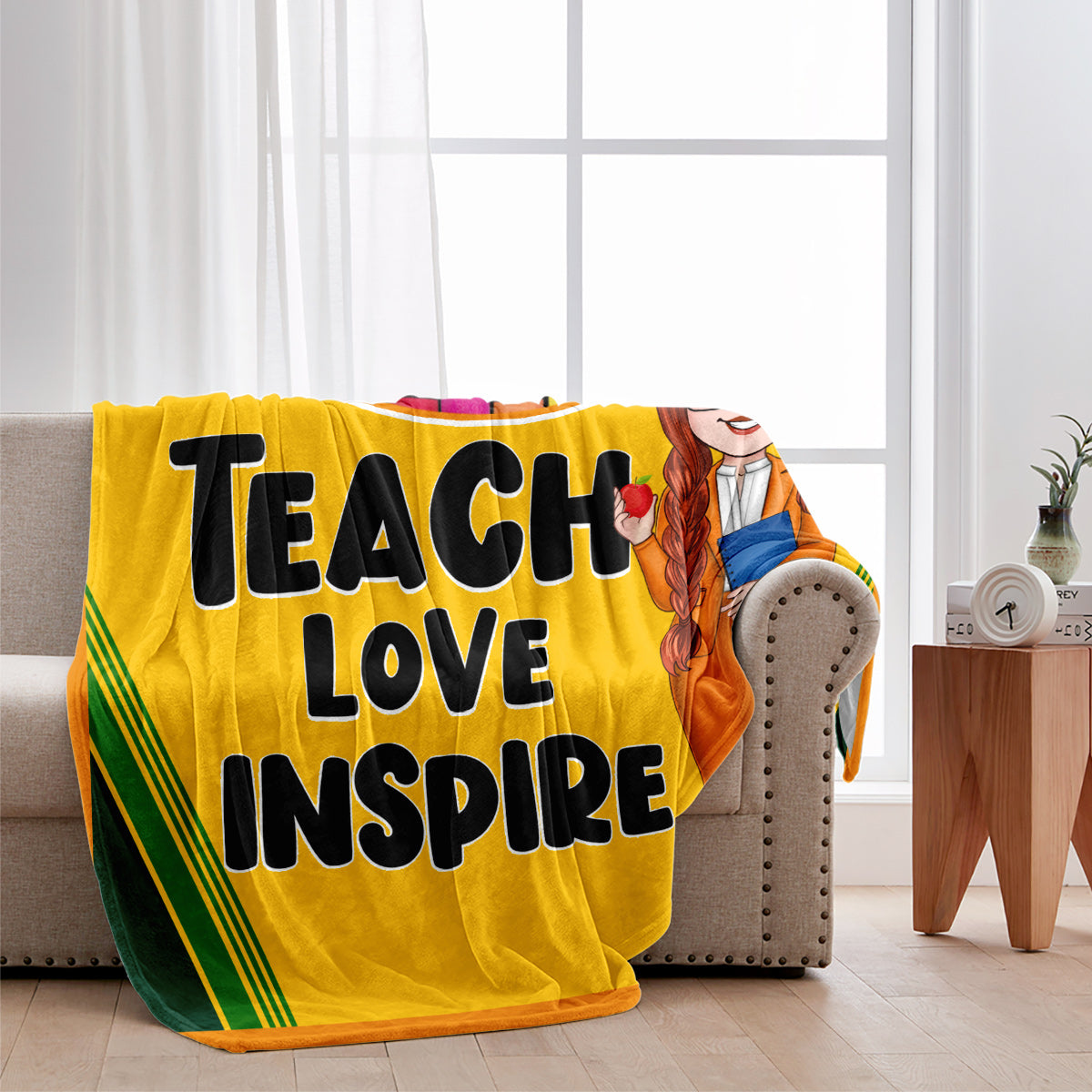 Teach Love Inspire - Personalized Teacher Blanket