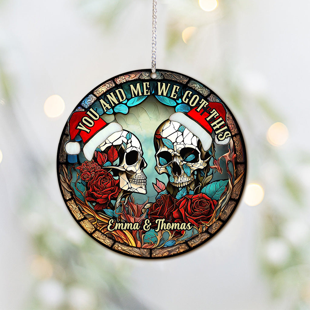 Skull Couple - Personalized Skull Ornament