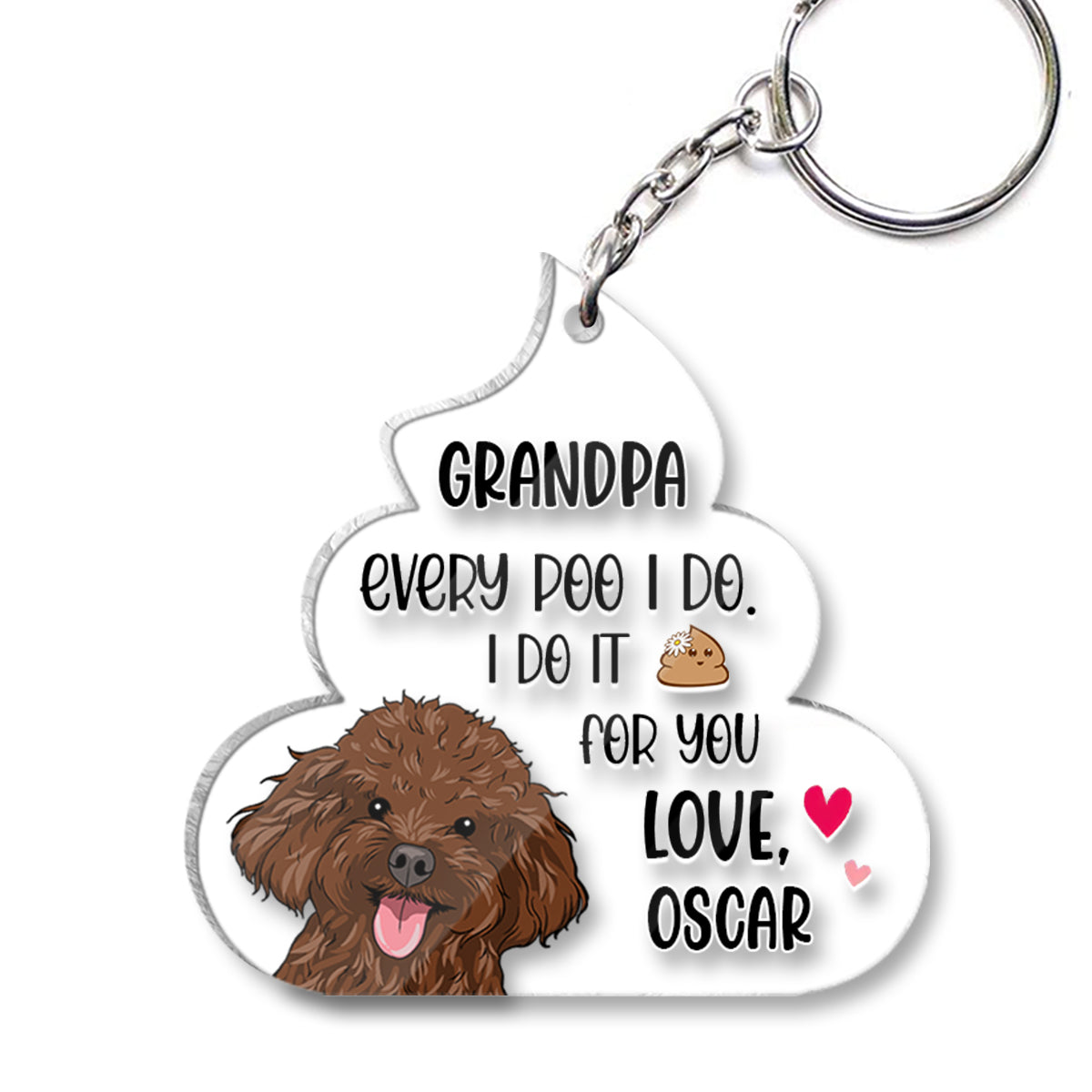Every Poo I Do For You - Dog gift for dog lover - Personalized Keychain