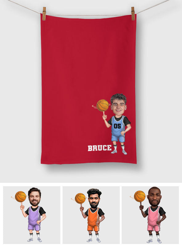 Sporty Towel - Personalized Basketball Towel