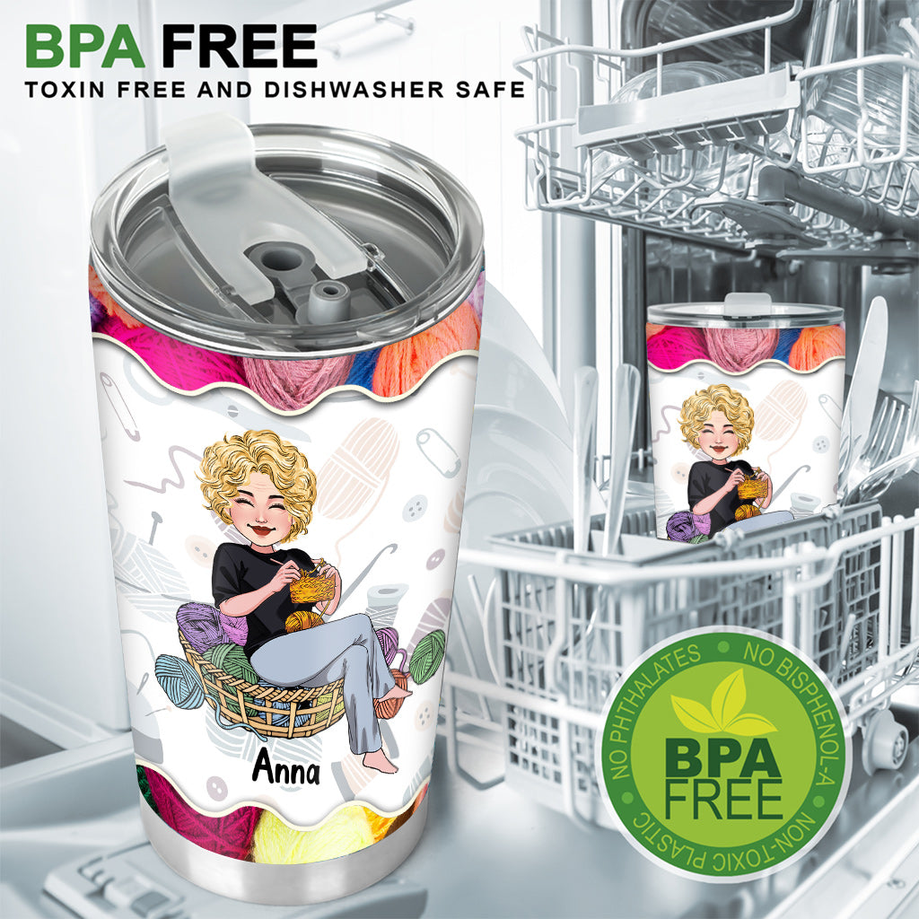 People Is Frowned Upon - Personalized Crocheting Tumbler