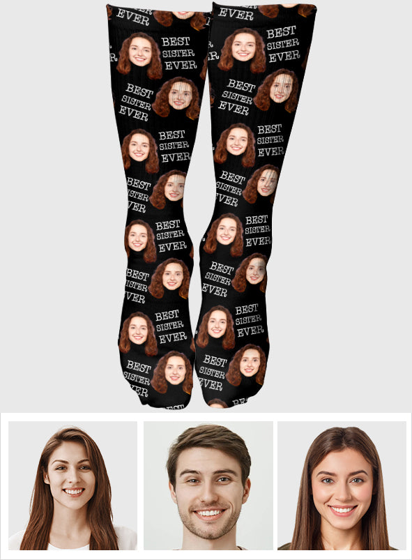 Custom Face - Personalized Sibling Socks