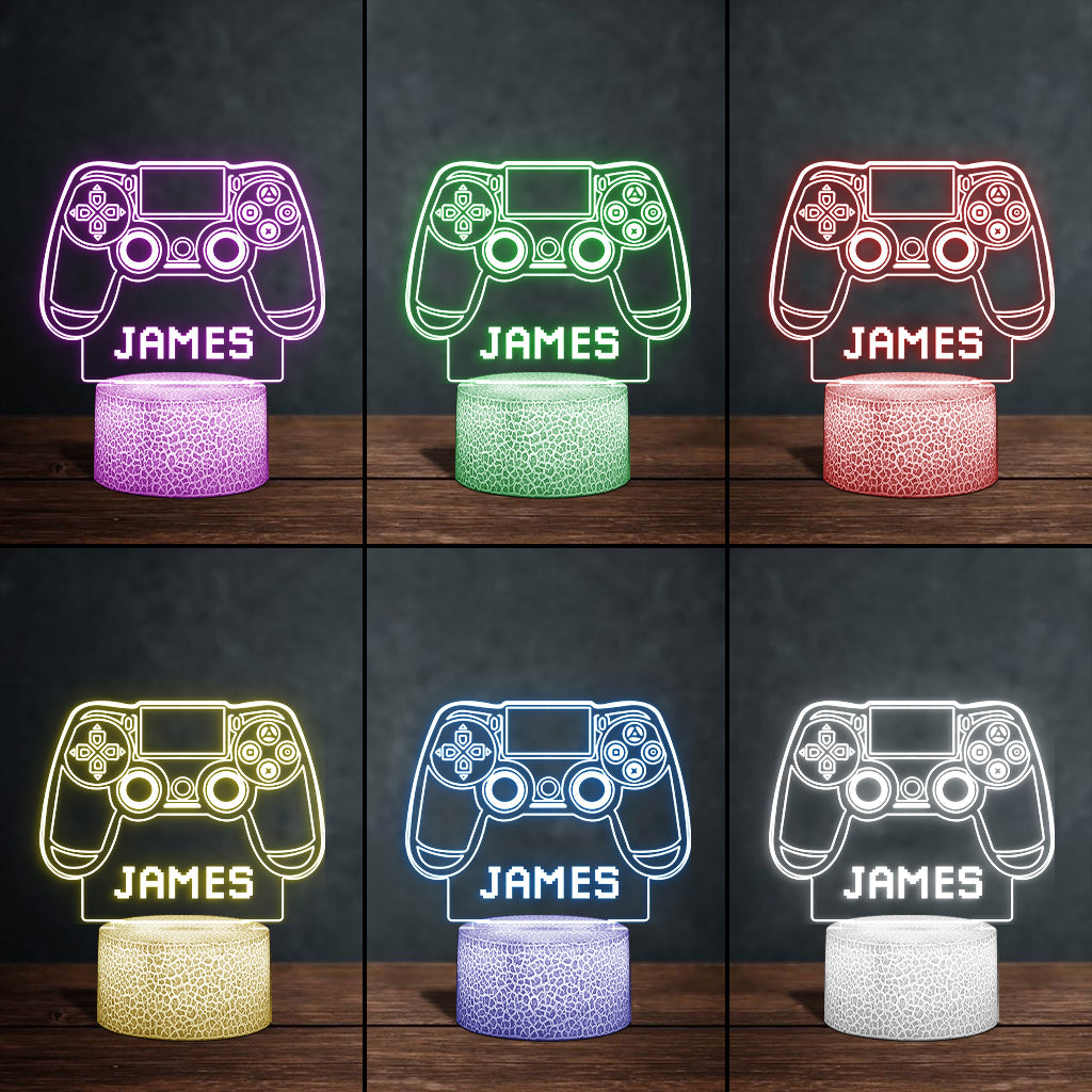 Gaming Room - Personalized Video Game Shaped Plaque Light Base