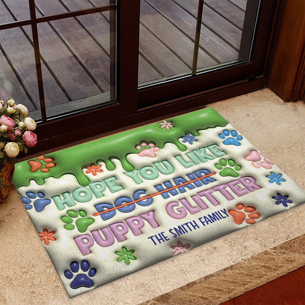 Hope You Like Dog Cat Hair Kitty Puppy Glitter - Personalized Dog Doormat