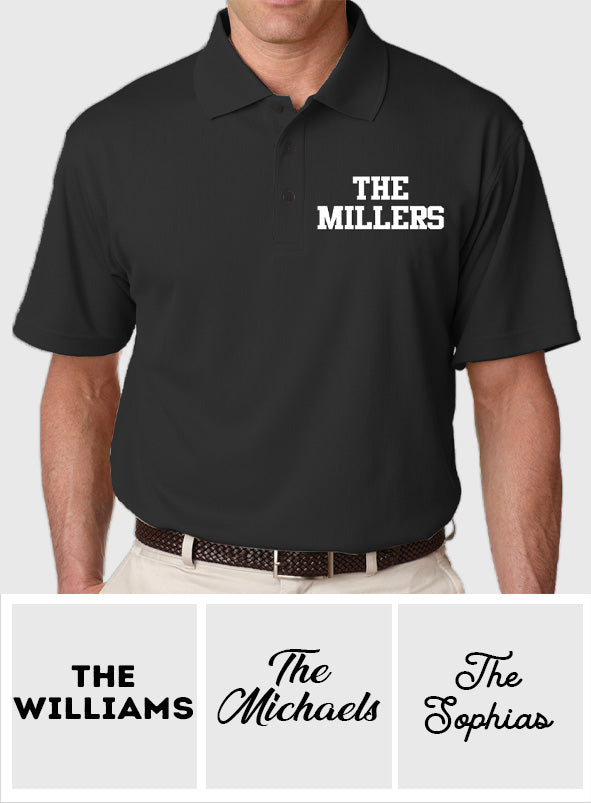 Custom Name - Personalized Family Embroidered Polo Shirt