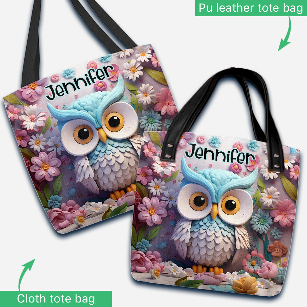 Cool Owl - Personalized Owl Tote Bag