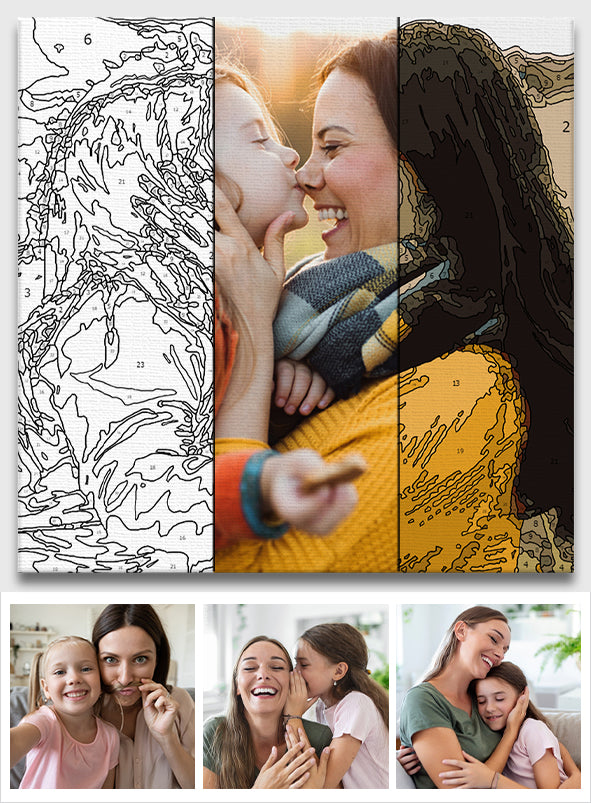 Custom Photo - Personalized Mother Paint By Numbers Kit