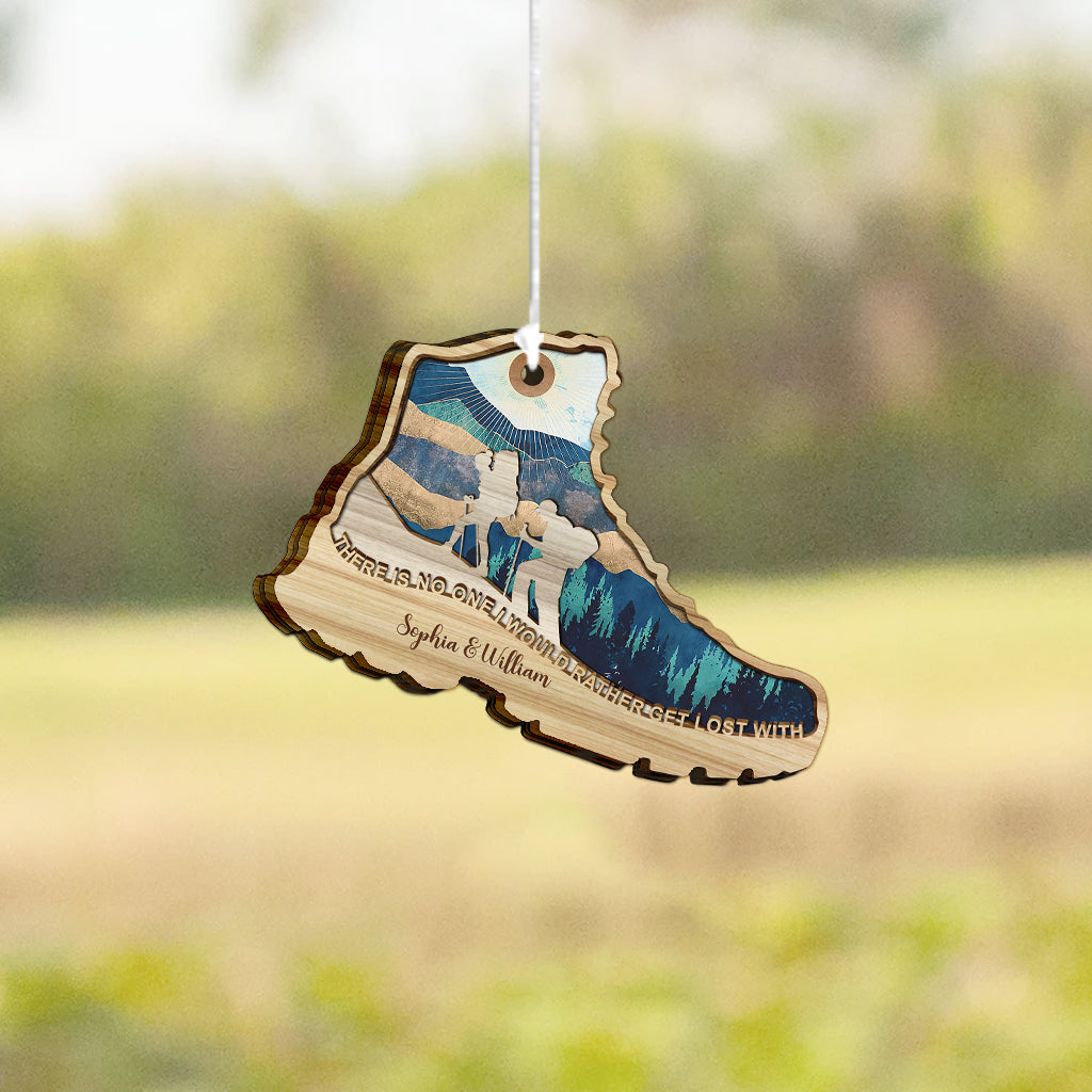 There Is No One I Would Rather Get Lost With - Hiking gift for wife, husband, boyfriend, girlfriend - Personalized Wind Chime
