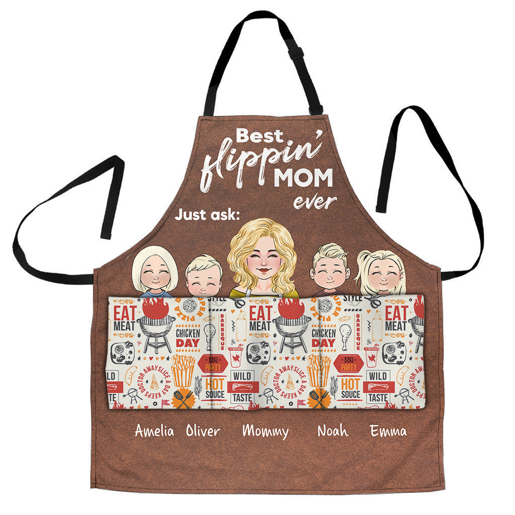 Best Flippin' Dad - Gift for dad, grandma, grandpa, mom, uncle, aunt - Personalized Apron