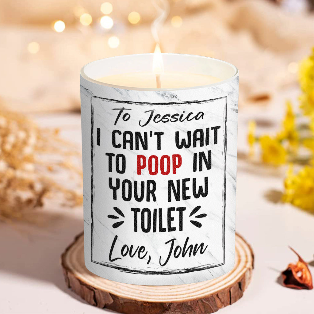 Congrats On Your New House - Personalized Housewarming Candle With Wooden Lid