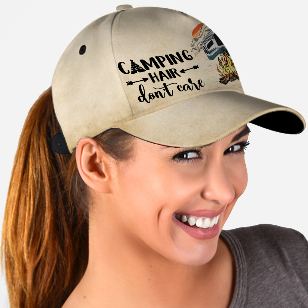 Camping Hair Don't Care - Personalized Camping Classic Cap