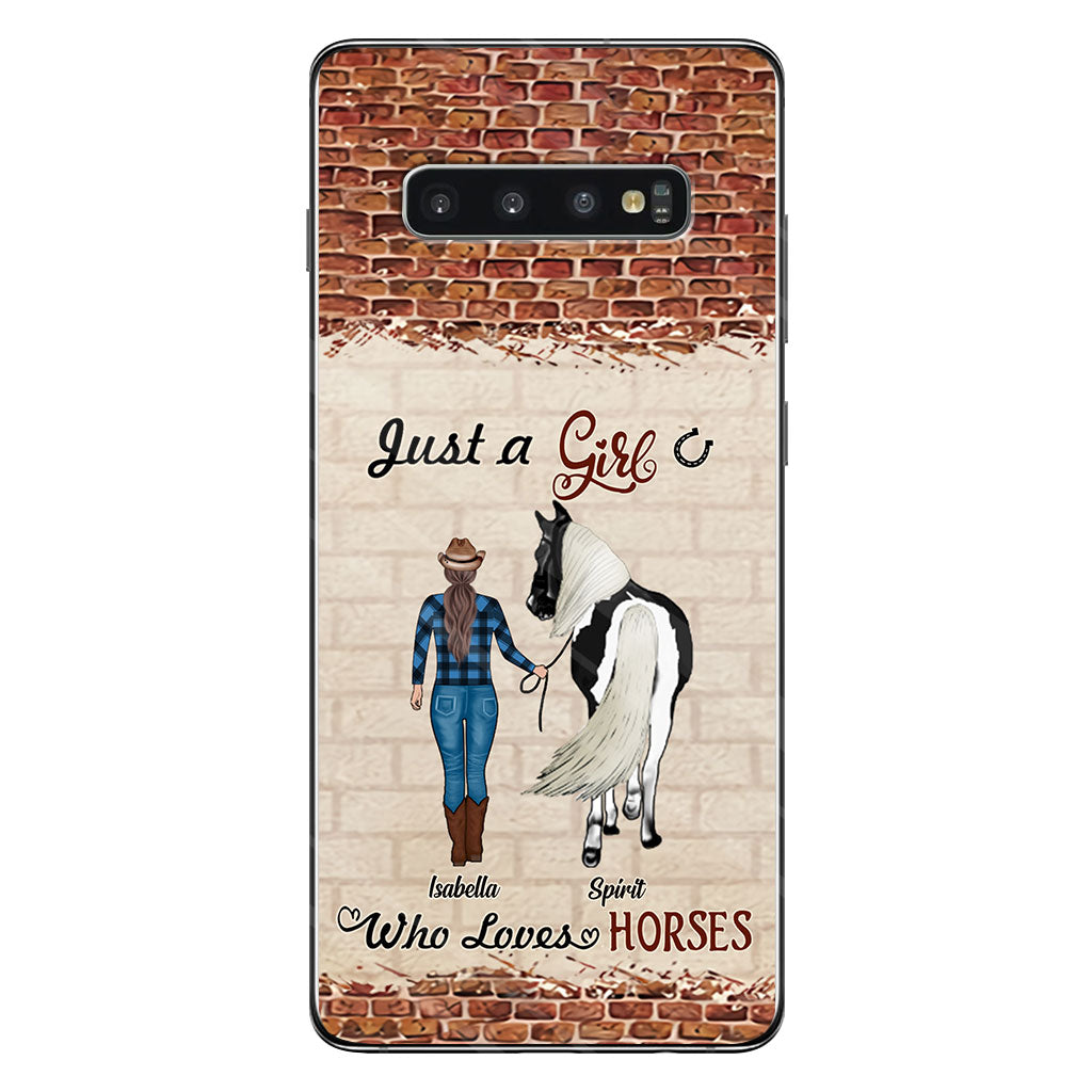 Just A Girl Who Loves Horses - Personalized Horse Phone Case