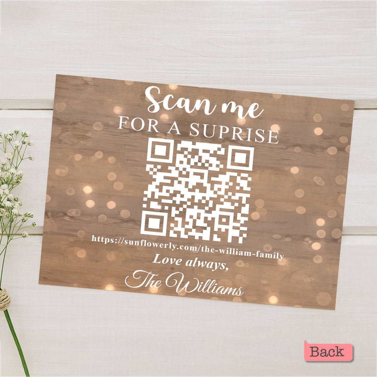 A Little Note - Personalized QR Greeting Card