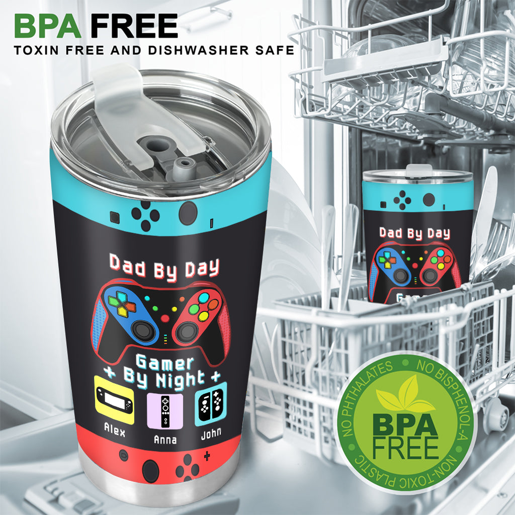 Gamer Dad Like A Regular Dad But Way Cooler - Video Game gift for dad, Gamer - Personalized Tumbler