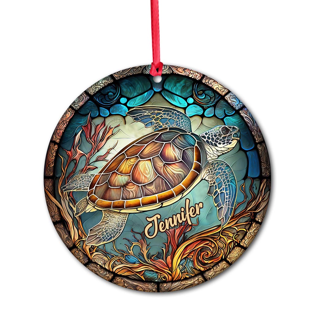 Love Turtles - Personalized Turtle Ornament