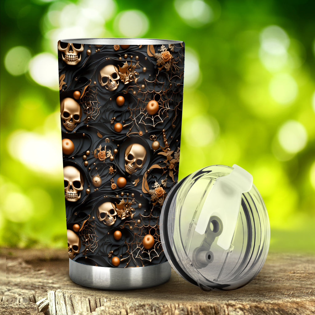 Gold Skull - Personalized Skull Tumbler