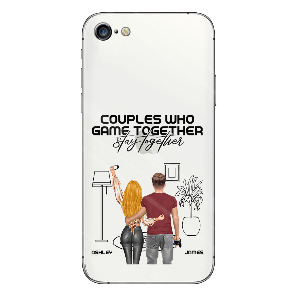 Couples Who Game Together Stay Together - Personalized Video Game Clear Phone Case