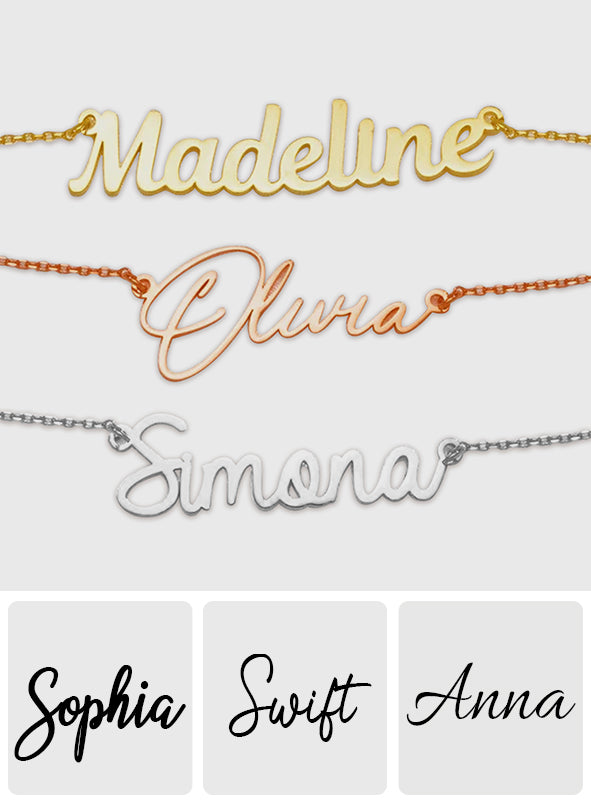 Auntie - Gift for Aunt - Personalized Name Necklace