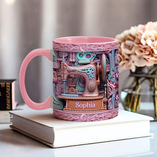 Love Sewing - Personalized Sewing Accent Mug