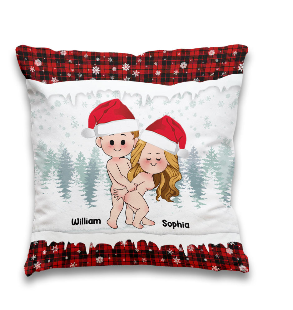 Baby It's Cold Outside - Personalized Couple Throw Pillow