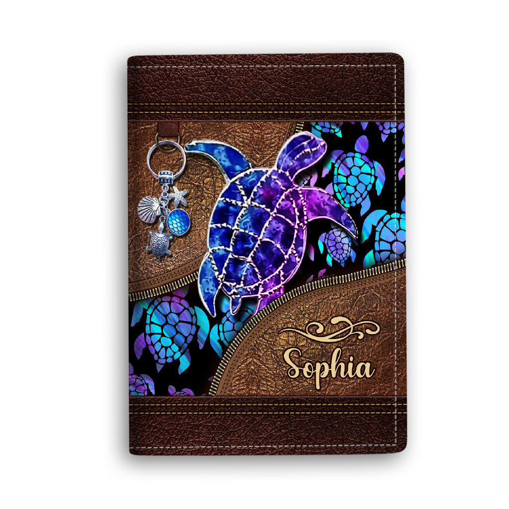 Salty Lil' Beach - Personalized Turtle Passport Holder
