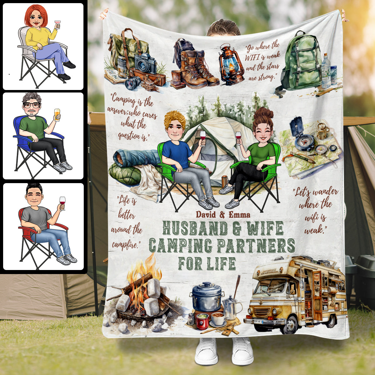 Camping Life - Personalized Camping Blanket