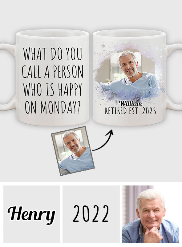 Wie nennt man eine Person? - Personalisierte Tasse für Rentner
