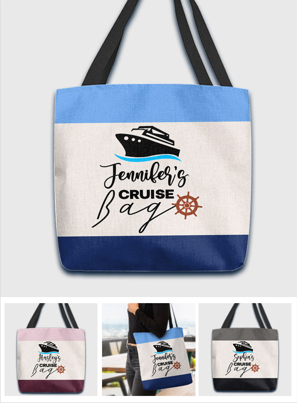 Tri-color Cruising - Personalized Cruising Tote Bag
