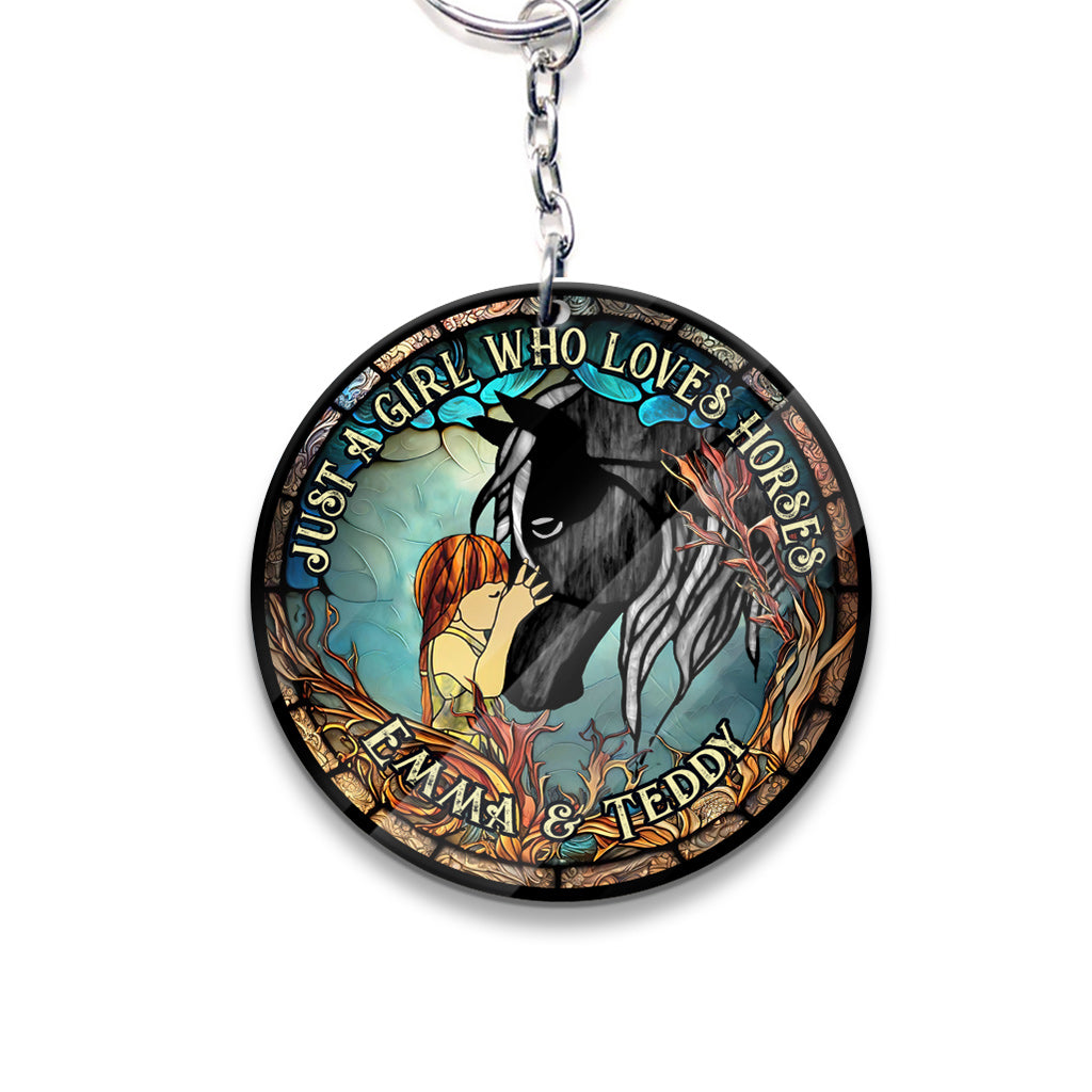 Just A Girl Who Loves Horses - Personalized Horse Keychain