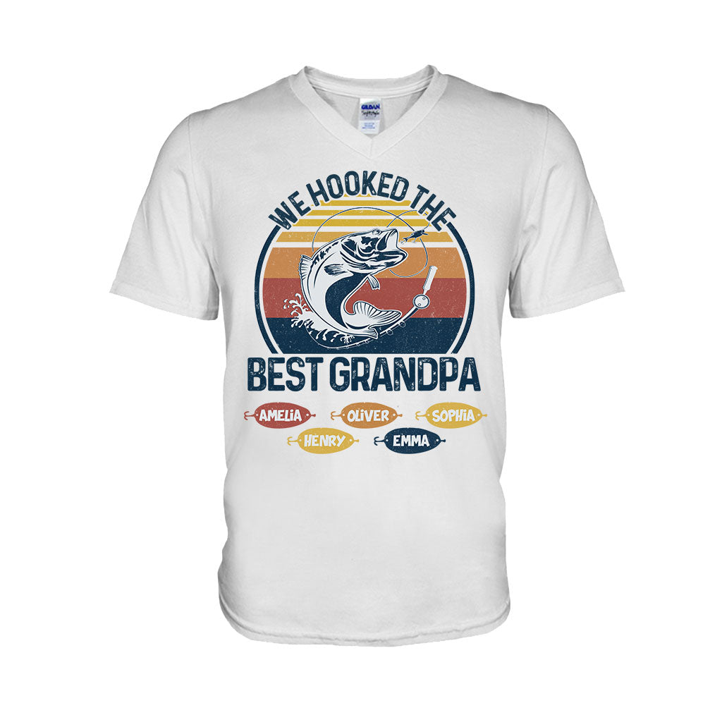 We Hooked The Best Dad Fishing Dad Grandpa - Fishing gift for dad, grandpa - Personalized T-shirt And Hoodie