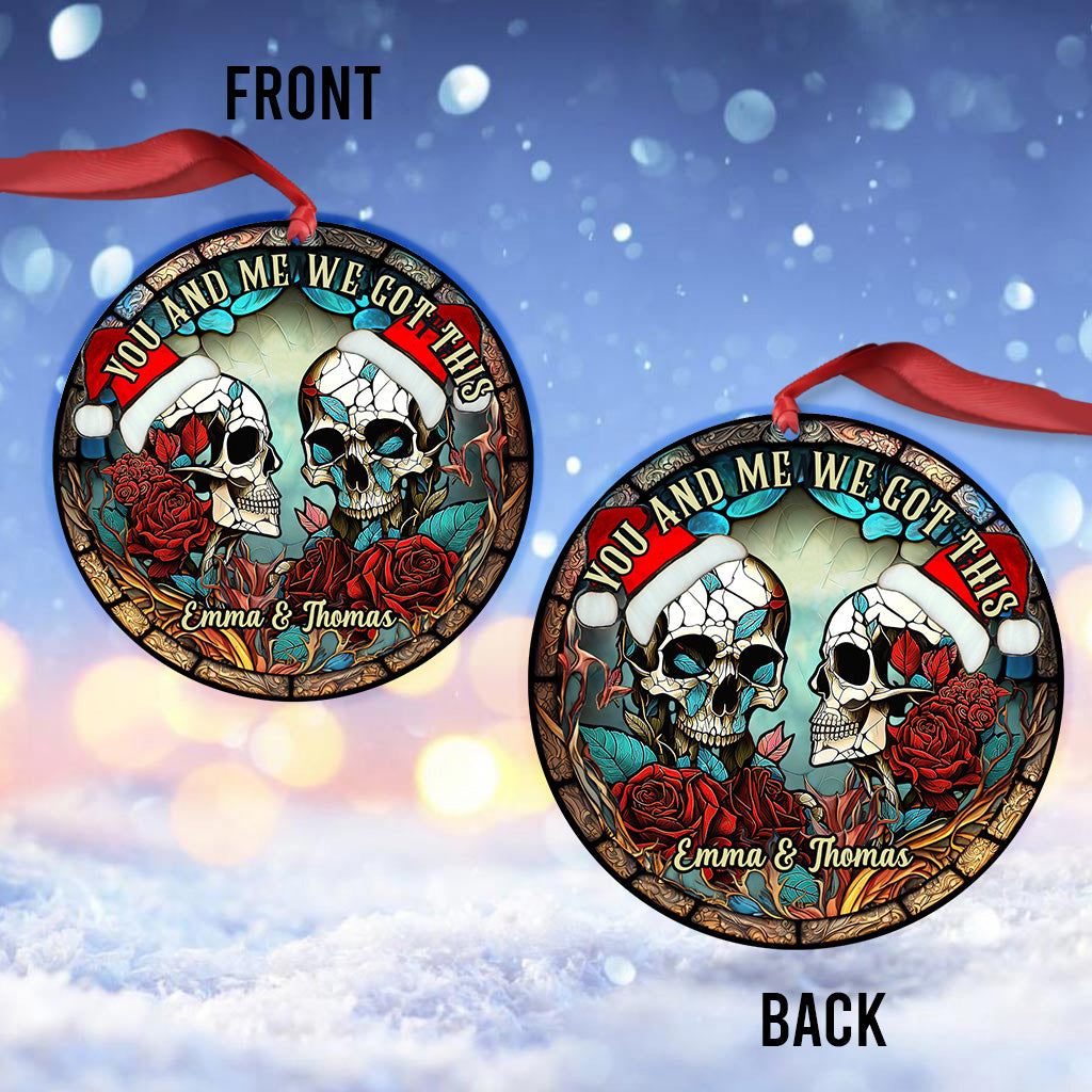 Skull Couple - Personalized Skull Ornament