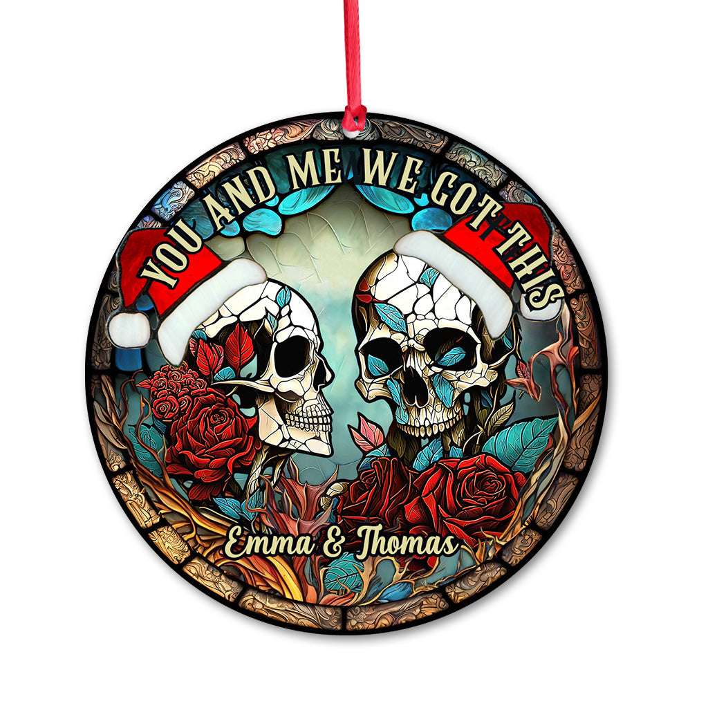 Skull Couple - Personalized Skull Ornament