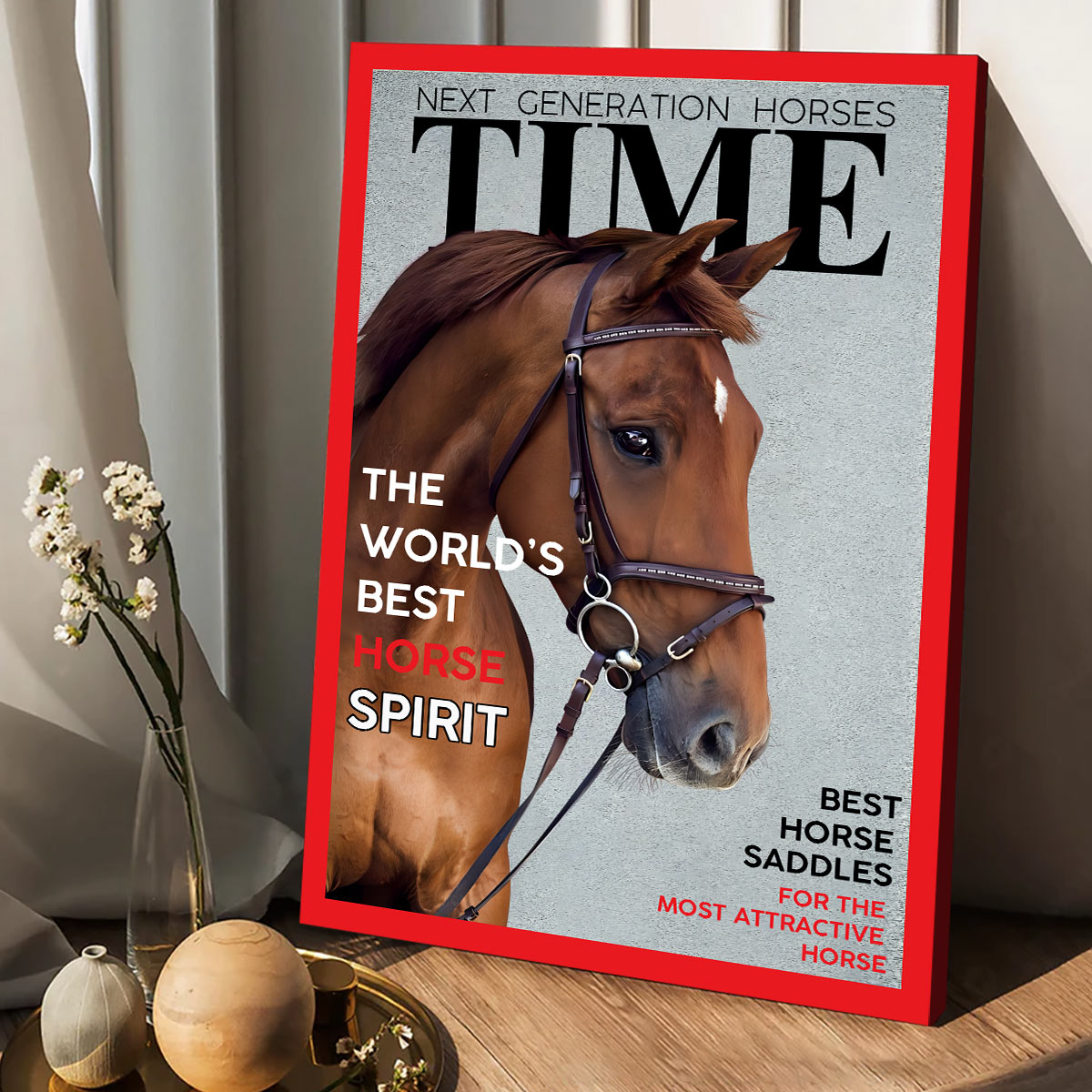 Magazine Covers - Personalized Horse Canvas And Poster