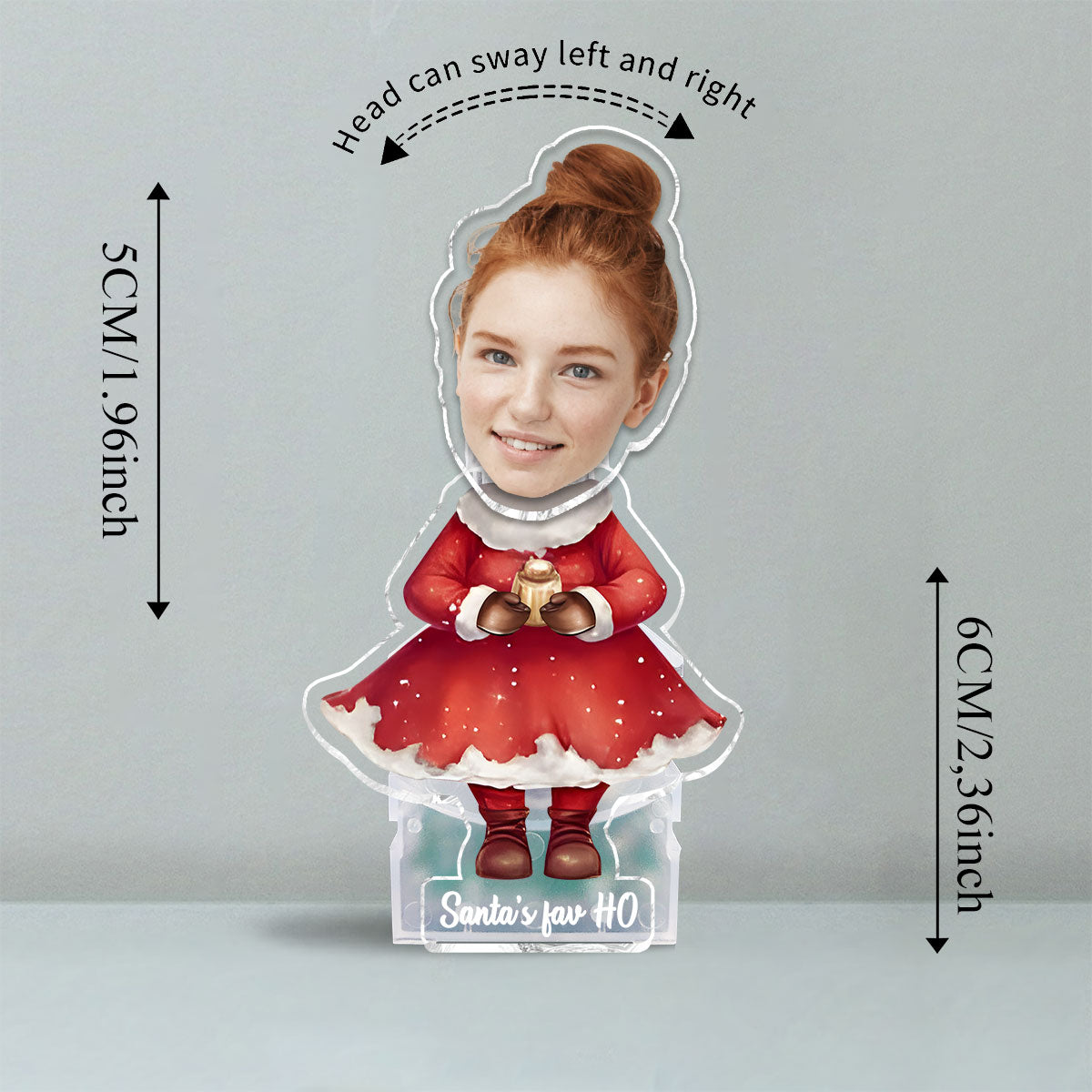 Santa And Santa's Favorite Ho - gift for husband, wife, boyfriend, girlfriend - Personalized Custom Shaking Head