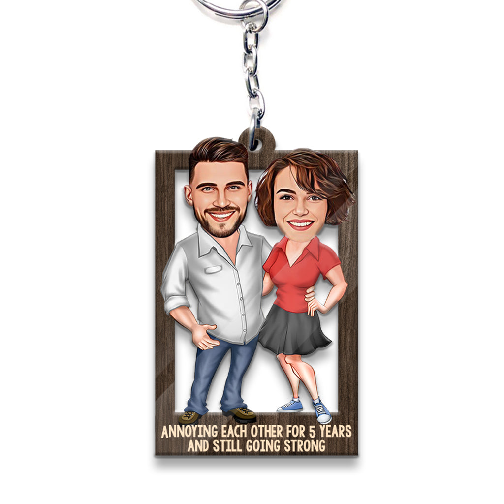 Annoying Each Other - Personalized Couple Keychain