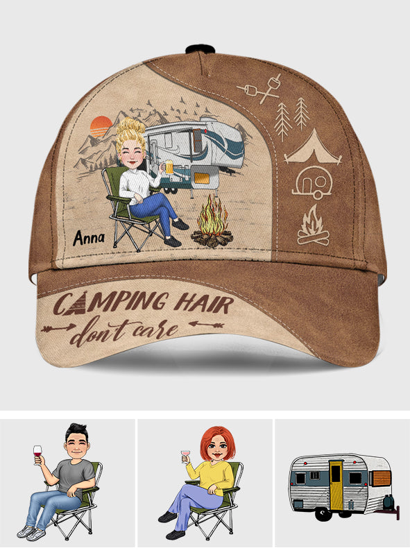 Camping Hair Don't Care - Personalized Camping Classic Cap