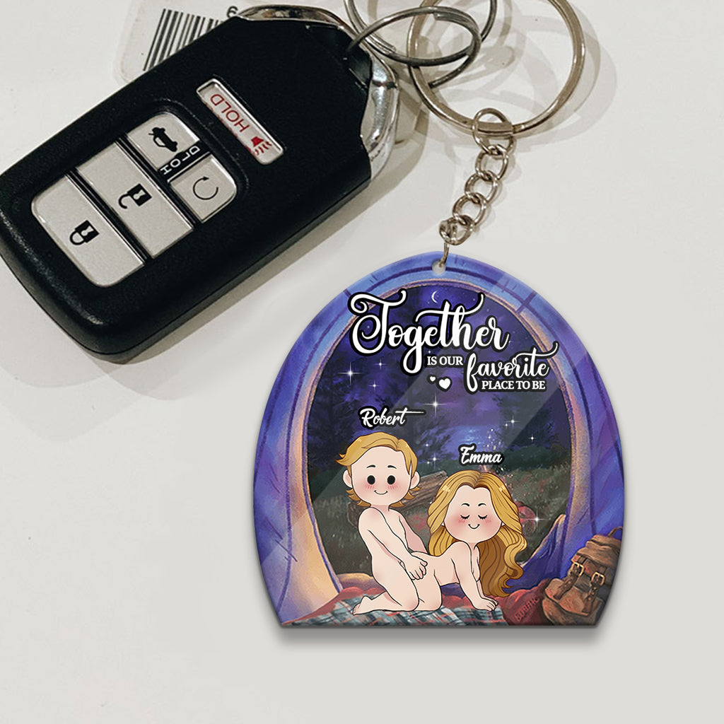Together Is Our Favorite Place To Be - Personalized Camping Keychain