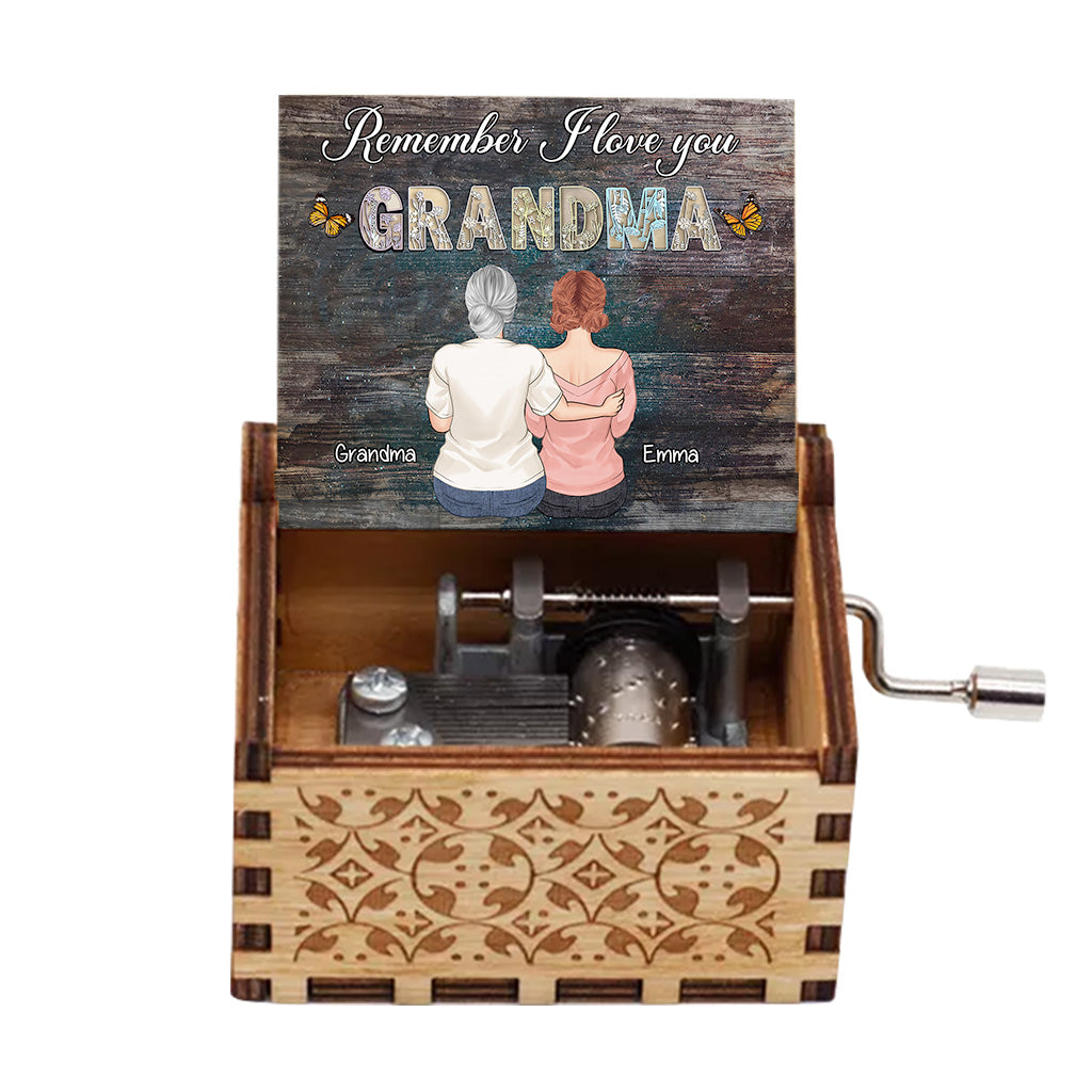 Remember We Love You - Gift for mom, grandma, aunt - Personalized Hand Crank Music Box