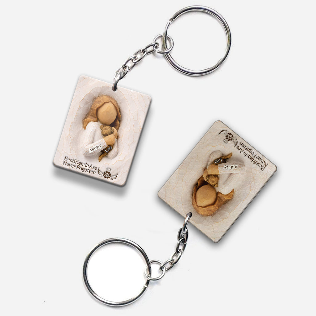 Bestfriends Are Never Fogotten - Personalized Dog Keychain