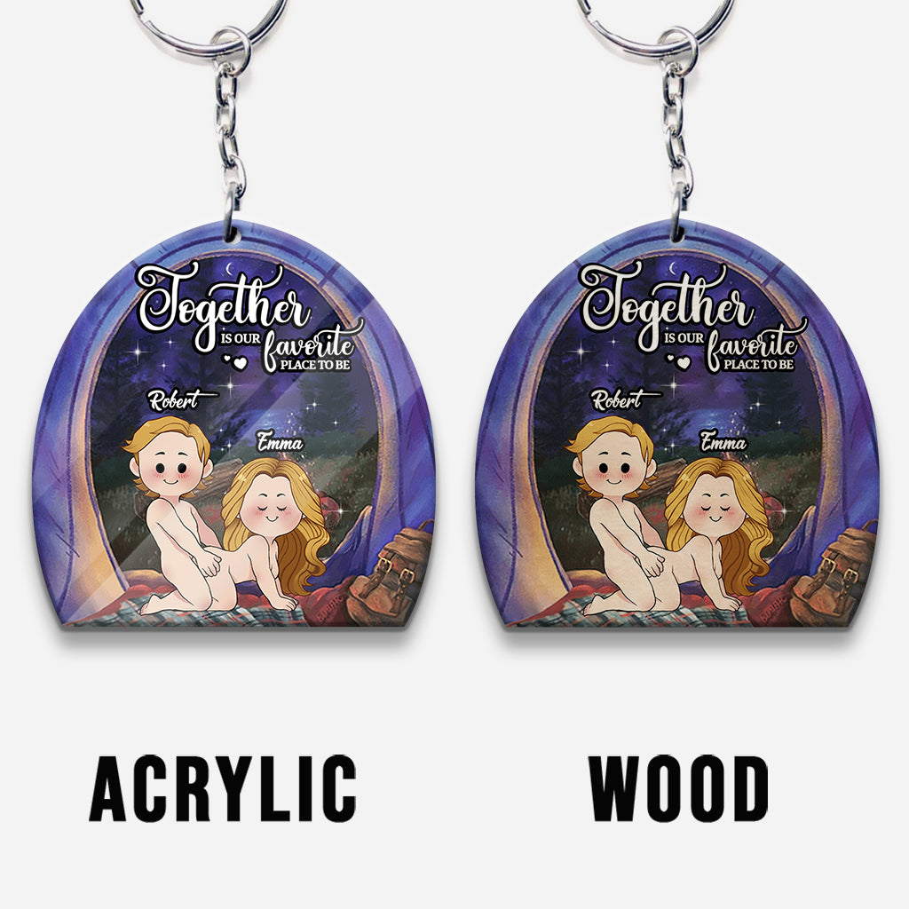 Together Is Our Favorite Place To Be - Personalized Camping Keychain
