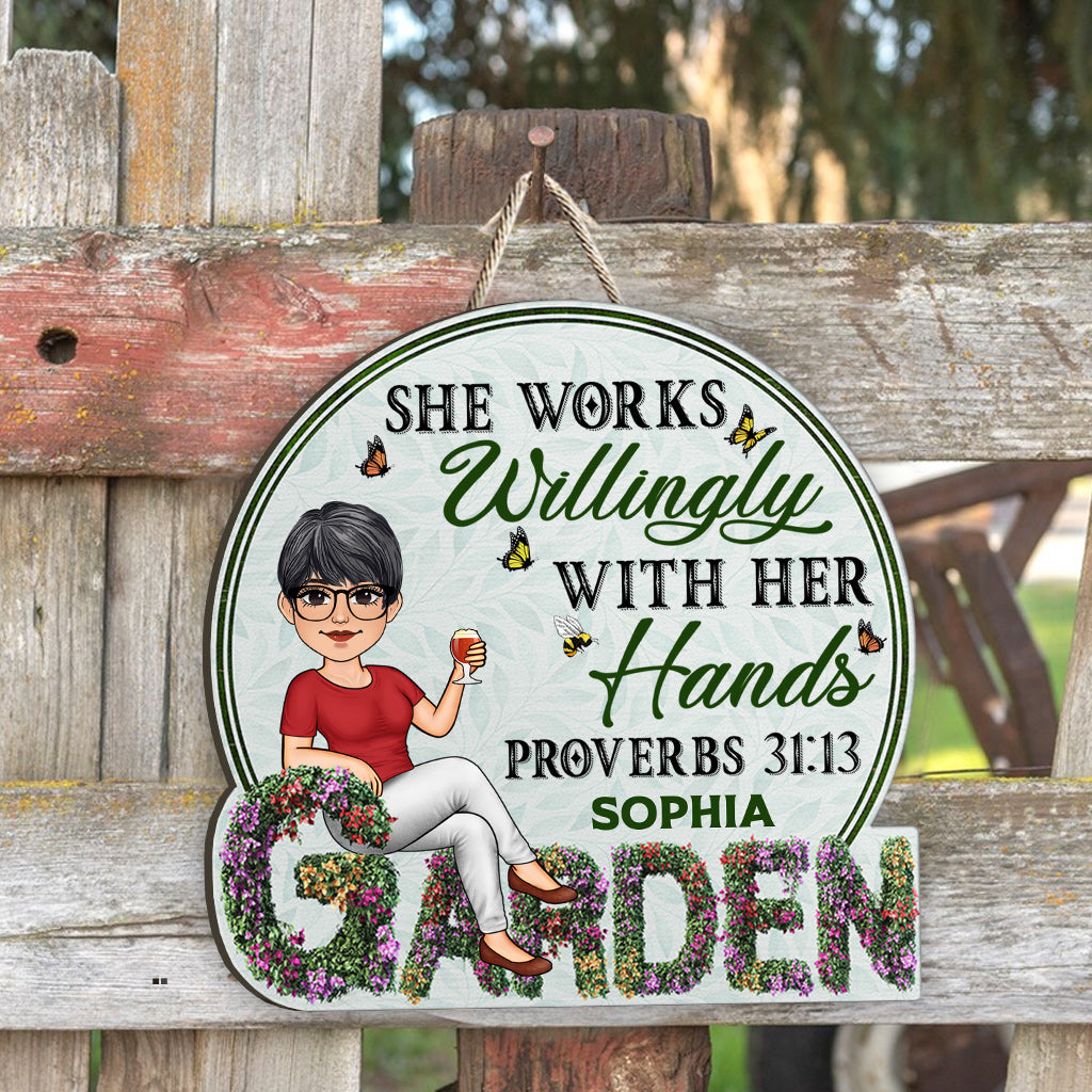 Beware Of Crazy Plant Lady - Personalized Gardening Wood Sign