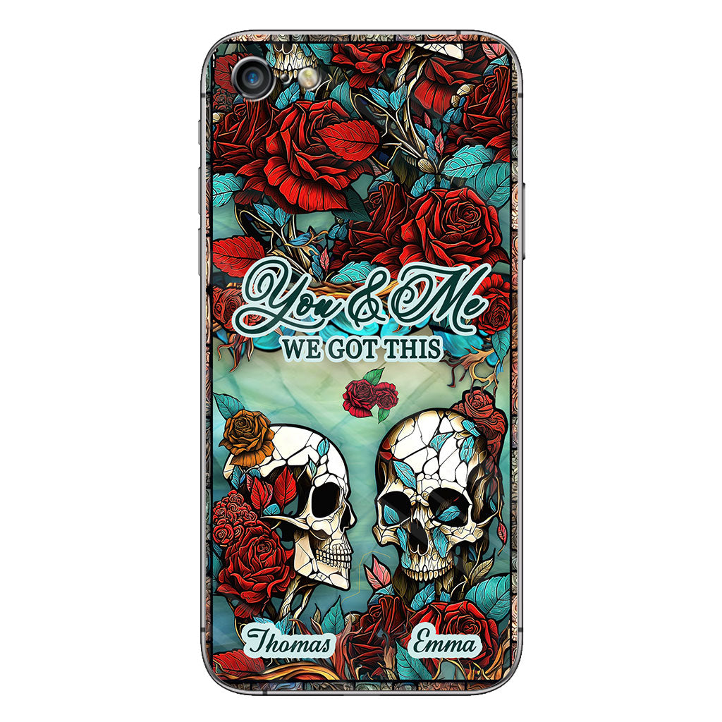Skull Couple - Skull gift for husband, wife, boyfriend, girlfriend - Personalized Phone Case