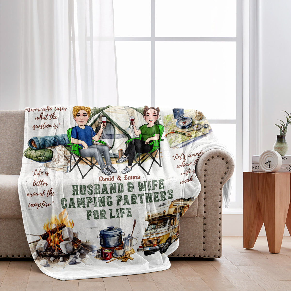 Camping Life - Personalized Camping Blanket
