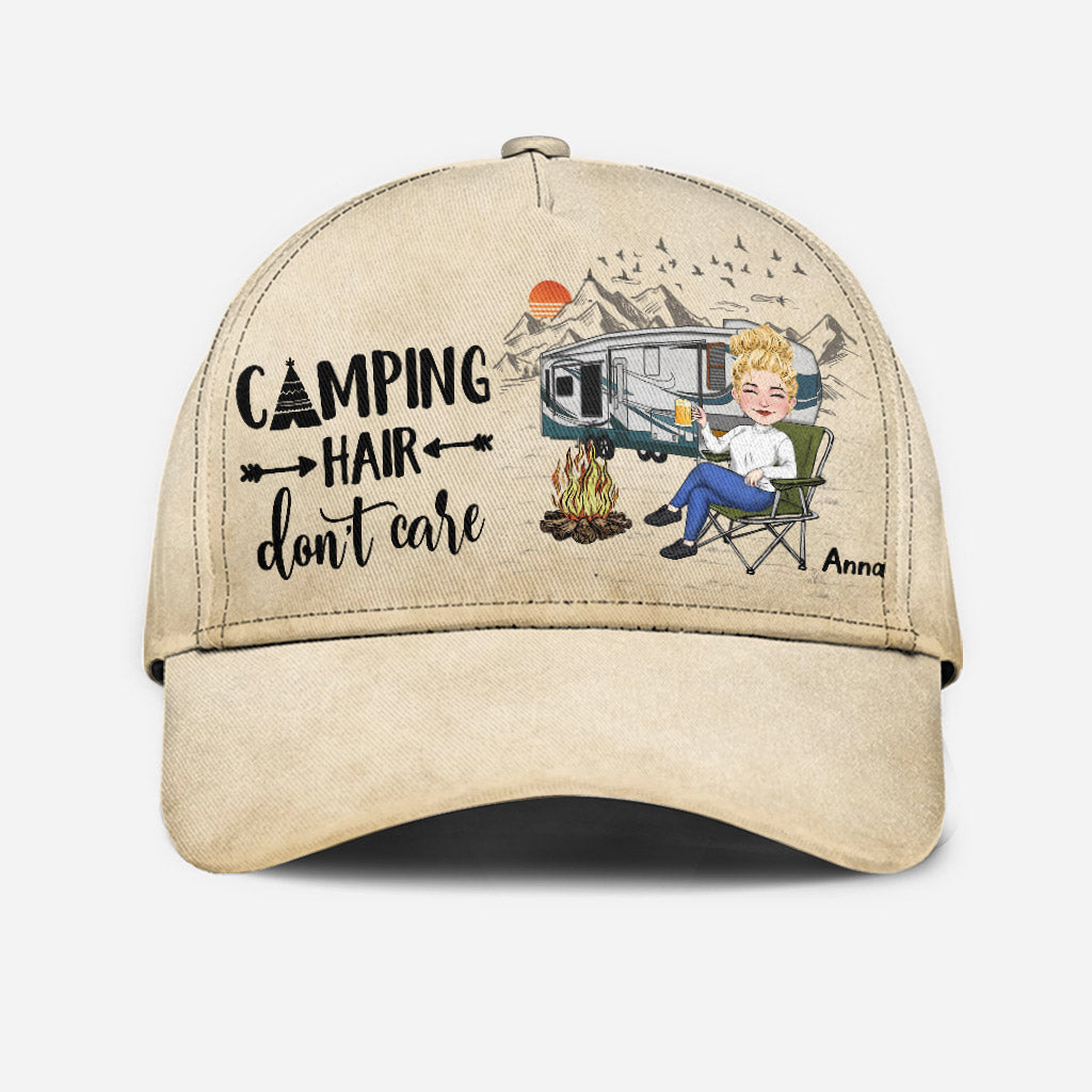 Camping Hair Don't Care - Personalized Camping Classic Cap