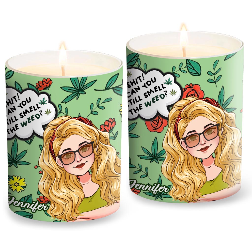 Could Be Make Up Could Be Weed - Personalized Weed Candle With Wooden Lid