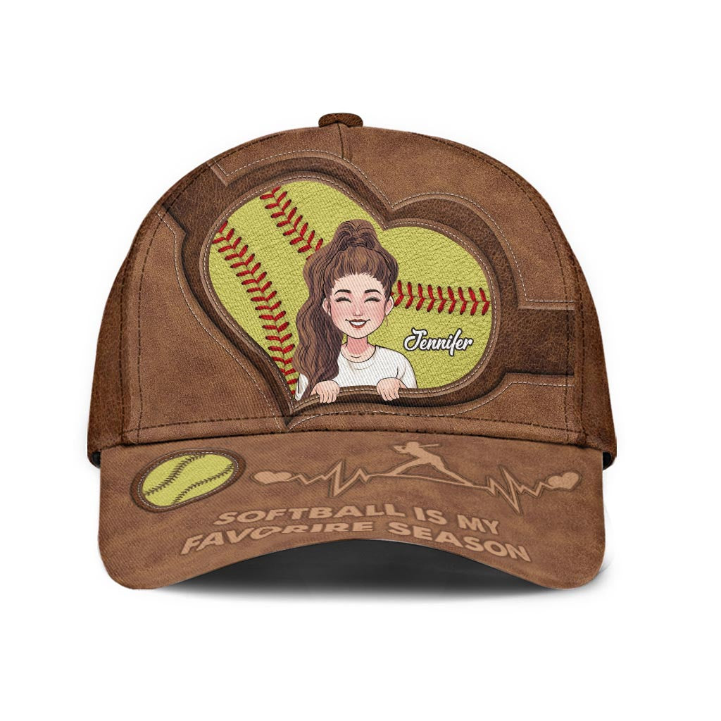 Softball Is My Favorite Season - Personalized Softball Classic Cap